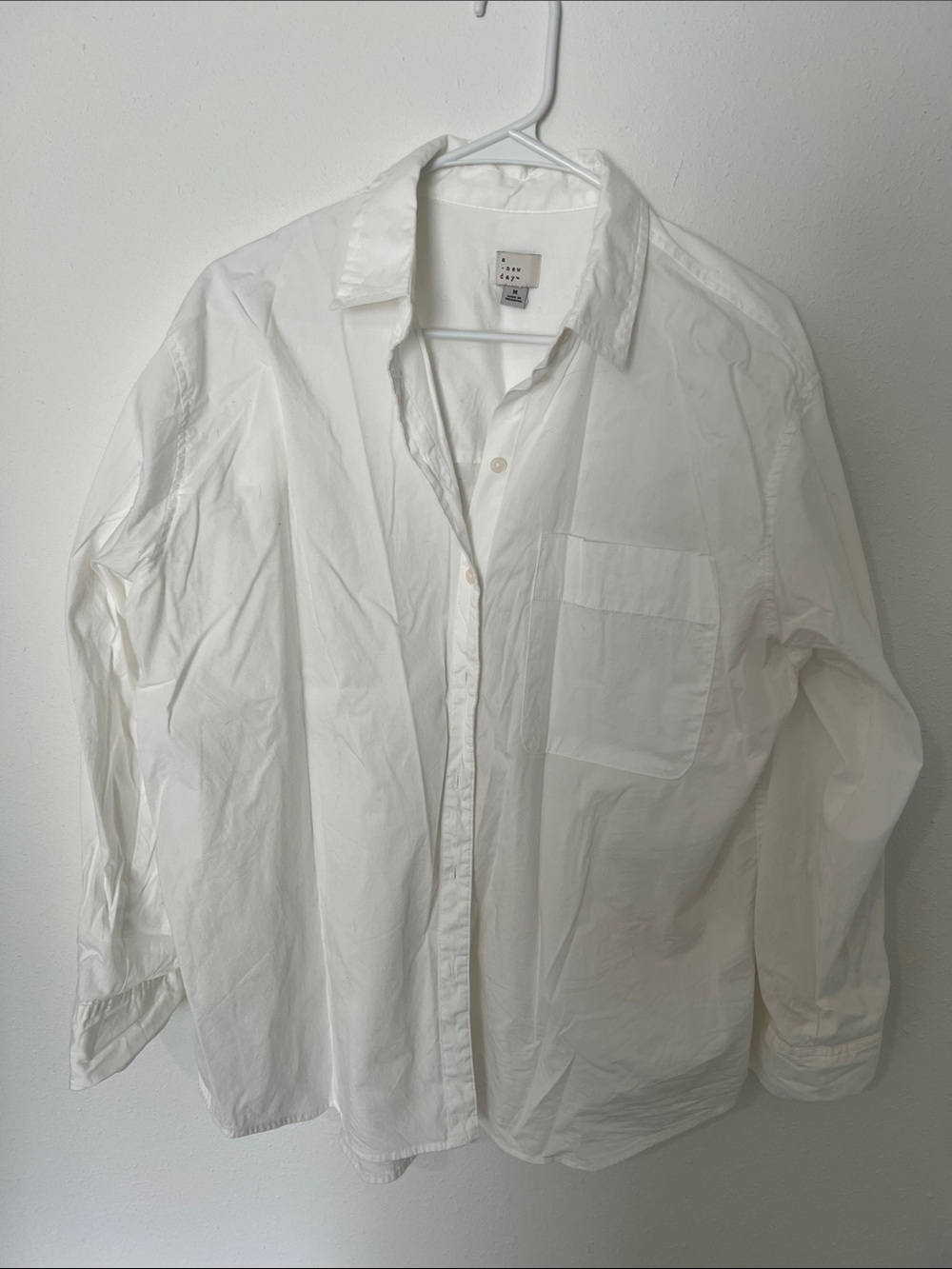 A new day White Button-Up Shirt